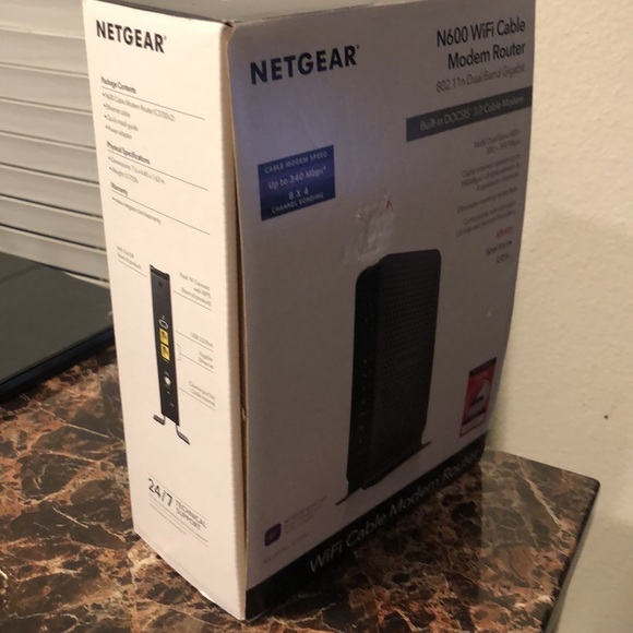 NETGEAR C3700 N600 WiFi CABLE MODEM ROUTER DUAL BAND GIGABIT 340 MBPS FAST ! - Picture 13 of 16